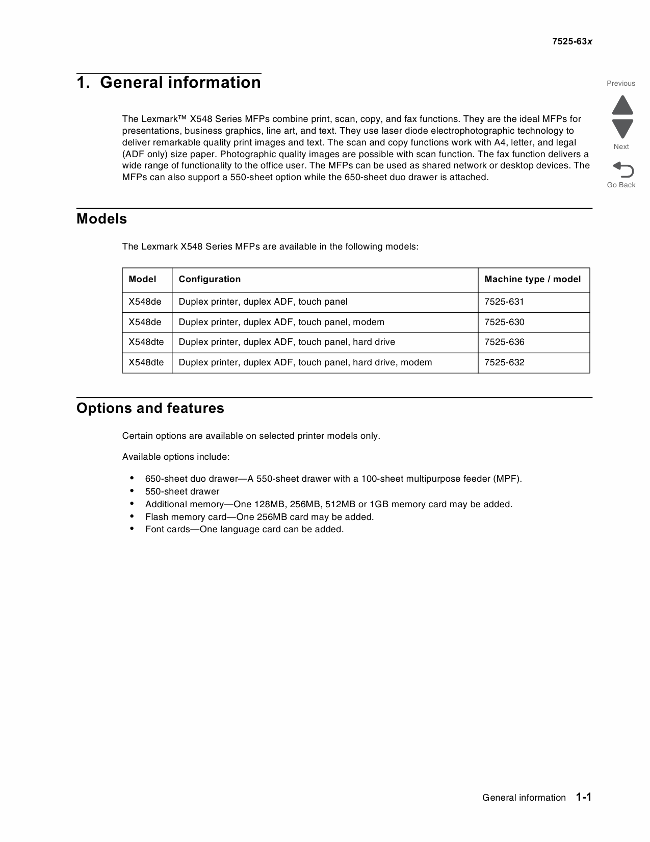 Lexmark X X548de X548dte 7525 Service Manual-2